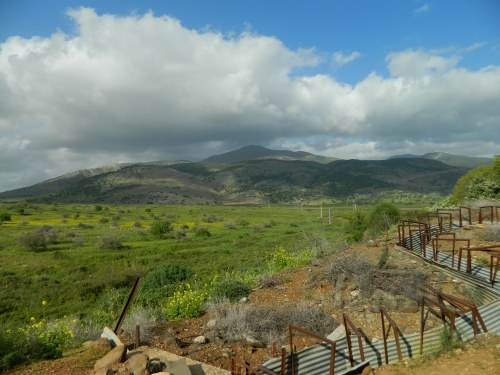 Greenery, trenches and Mitzpe Ramta
