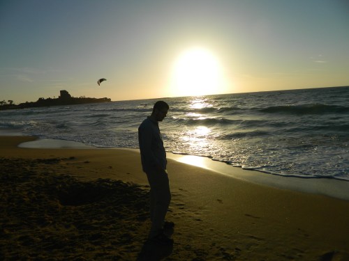 Sunset at the coast in Atlit