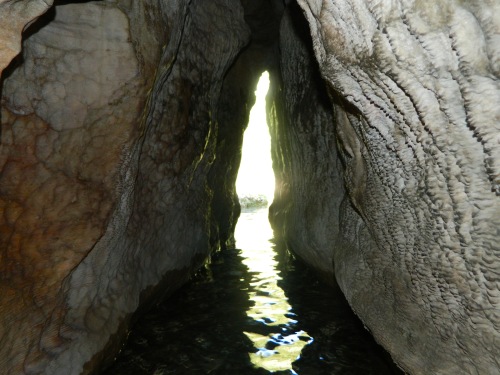 The immediate interior of the cave tunnel