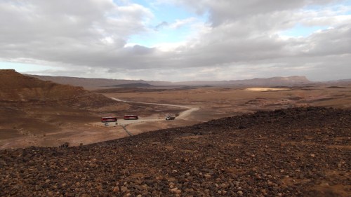 Looking down from the hilltop