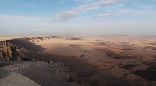 The crater edge from higher up