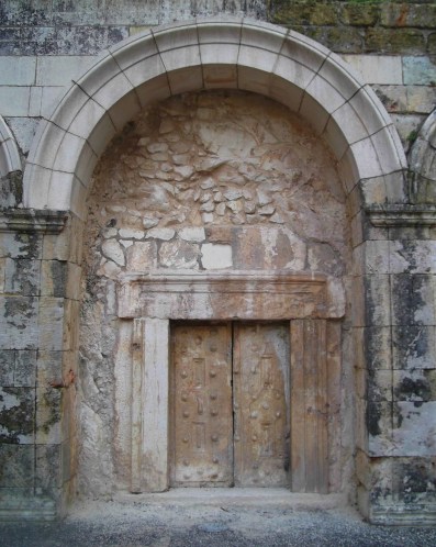 Ornate central door of the cave of Rabbi Yehuda HaNassi