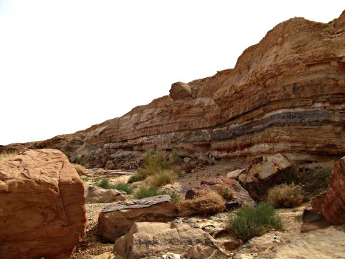 Coloured wall of Wadi Ramon