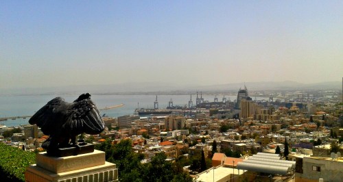 Looking out at Downtown Haifa