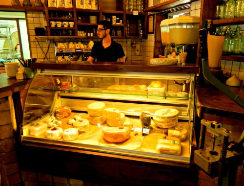 The winery's cheese counter
