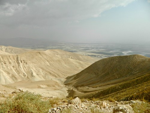 Looking down towards the Jordan River Valley