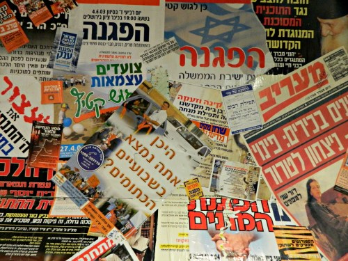 Stickers and posters of the Orange Struggle
