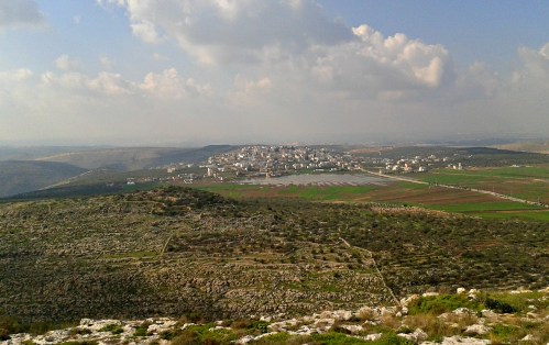 Looking across at Deir El-Mir and Deir Balut