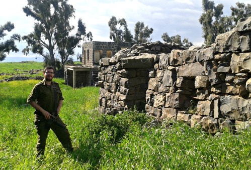 Posing among the ruins
