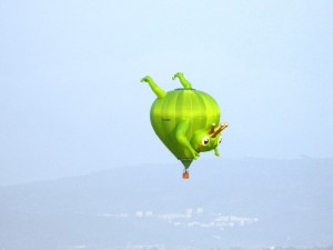 Whimsical frog king balloon