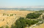 Nachal Harod with the Roman bridge and Jordan&nbsp;beyond