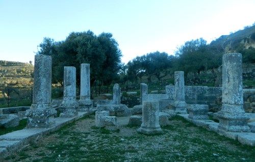 Inside the ancient synagogue