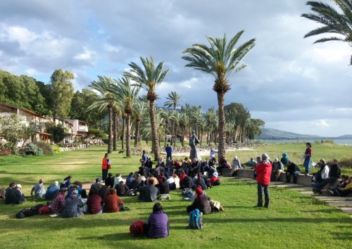 Lakefront lecture at Ein Gev