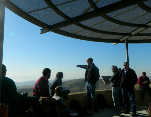 Dr Dvir Raviv giving the 360° tour at Mitzpe Dani