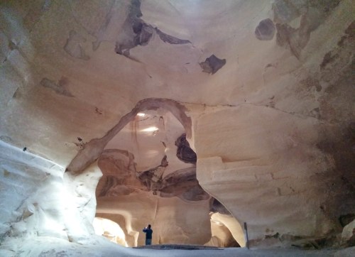 Inside one of the caves