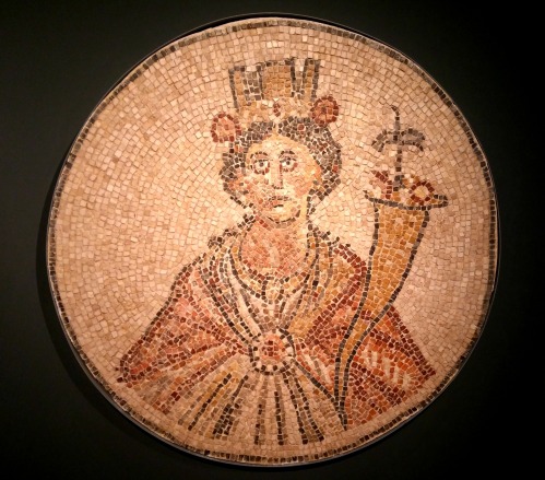 Mosaic of Greek goddess Tyche from Bet Shean