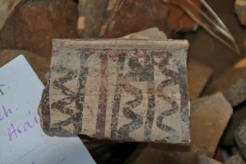 Philistine pottery found on-site (photo Khirbet Arai Expedition)
