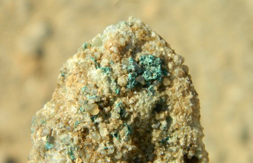 Oxidised copper in the stone