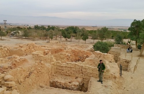 Yours truly exploring the ruins (photo Yehushua Lavy)