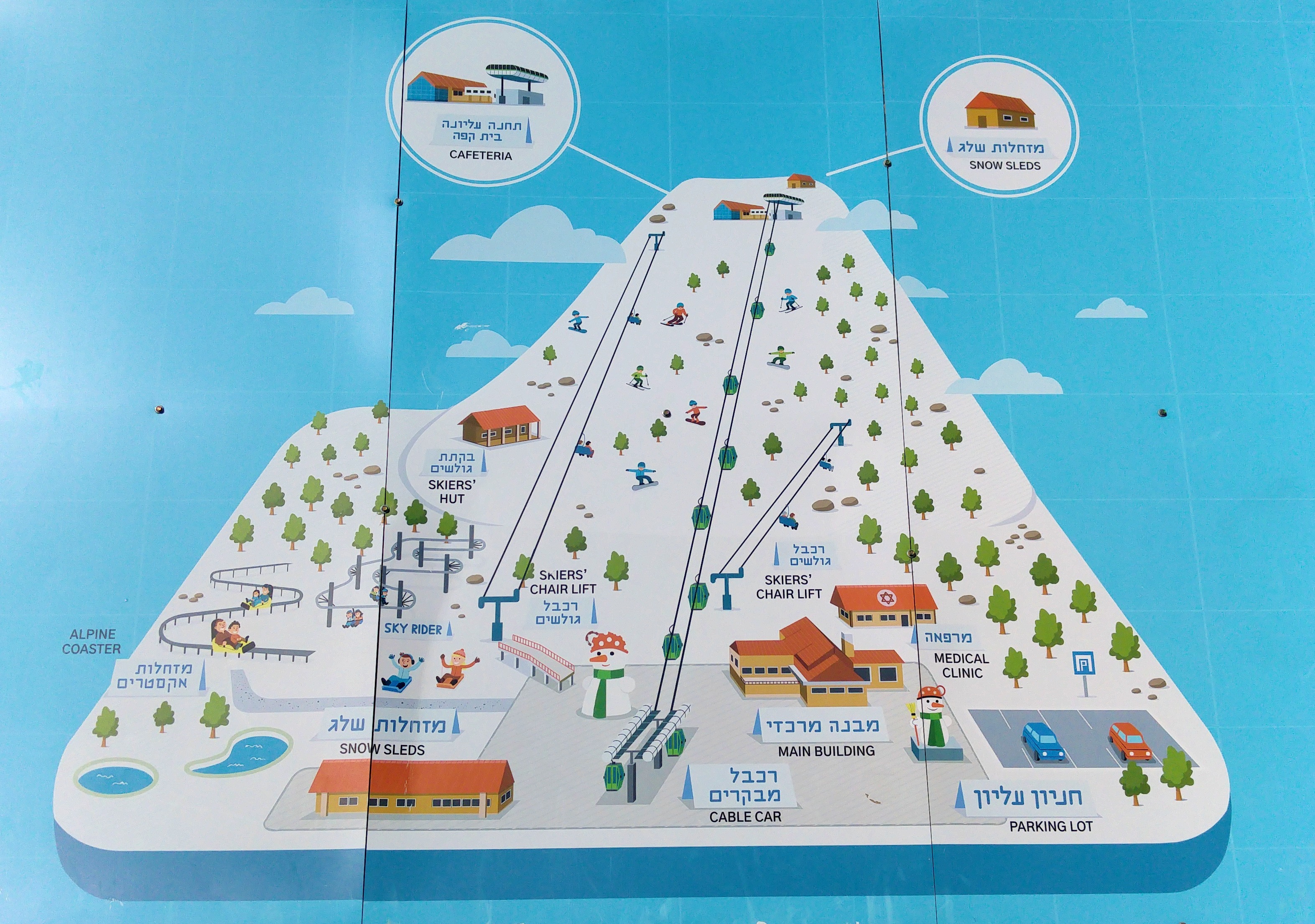 Map of the Mount Hermon park
