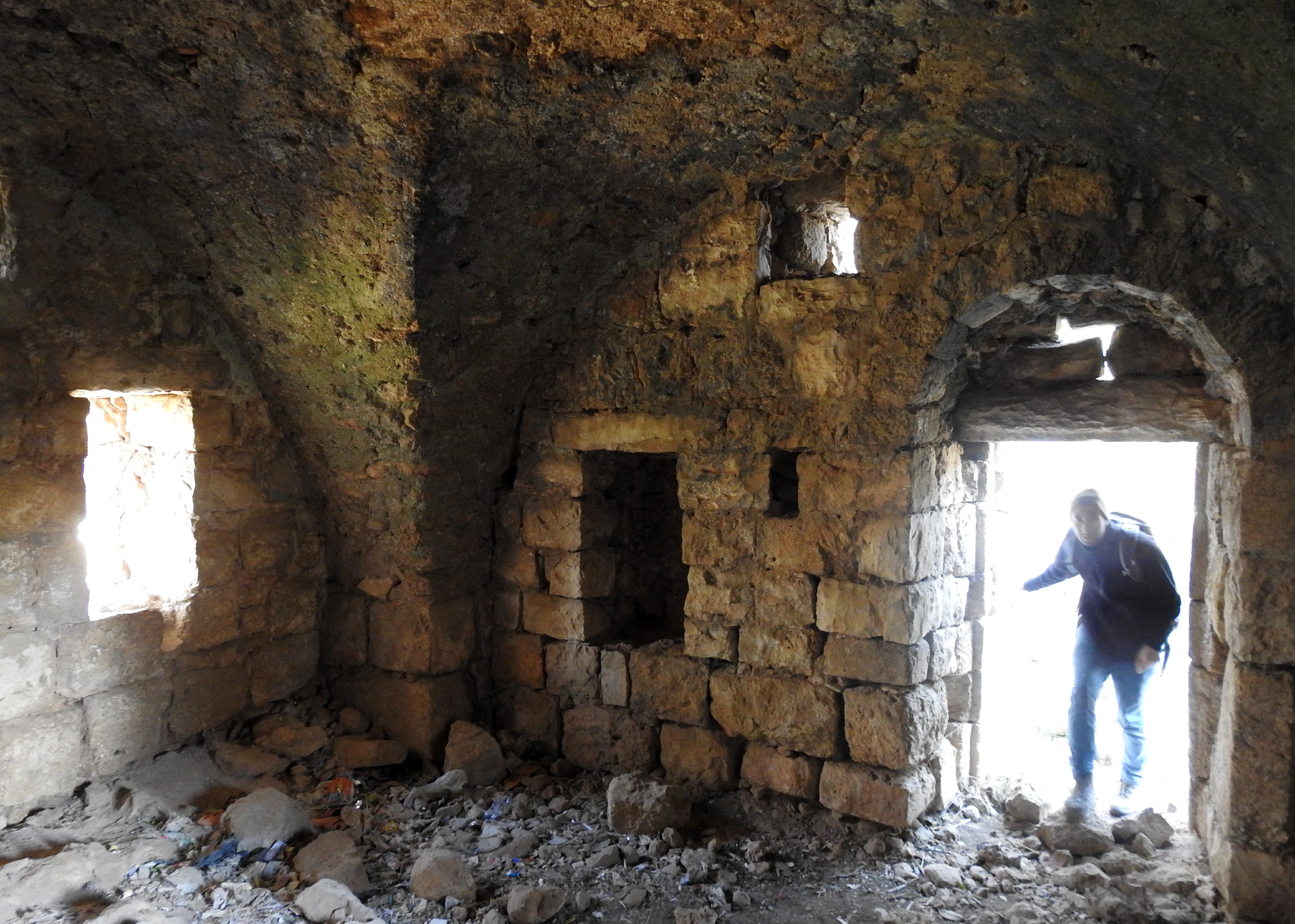 Inside the old house next to Ein Matta