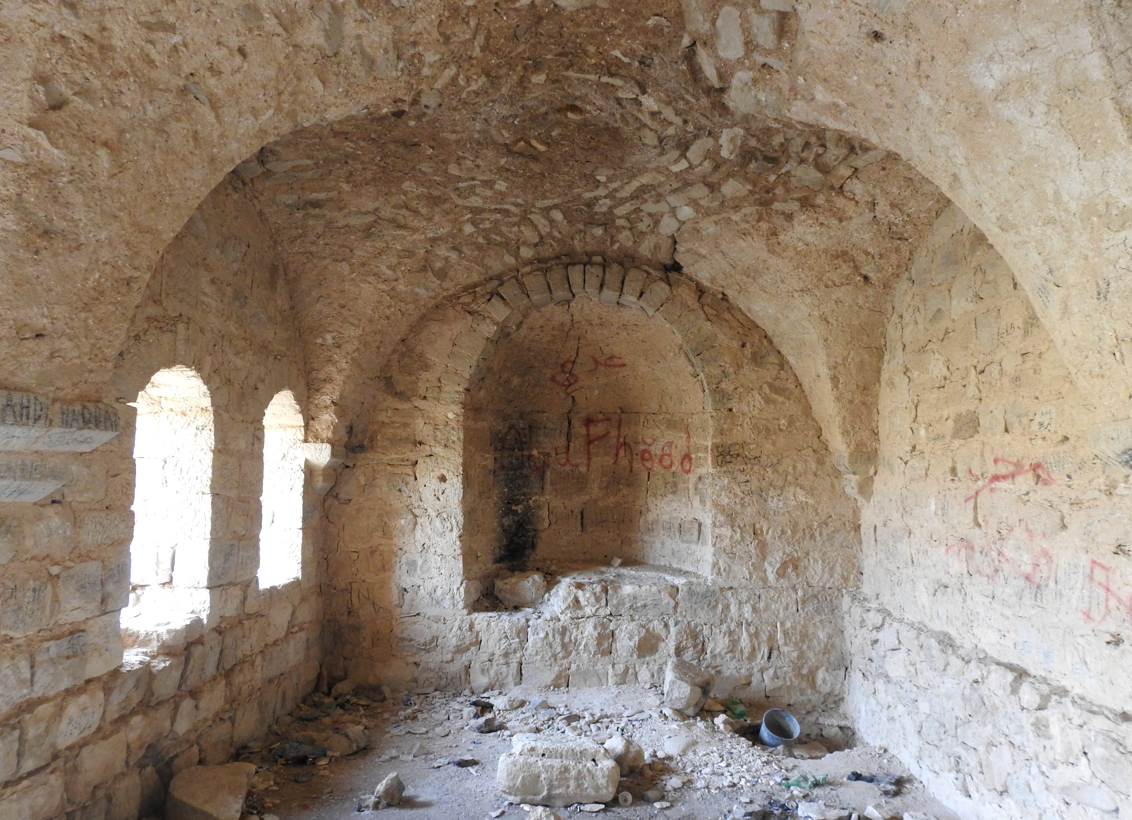 Inside the vaulted rooms