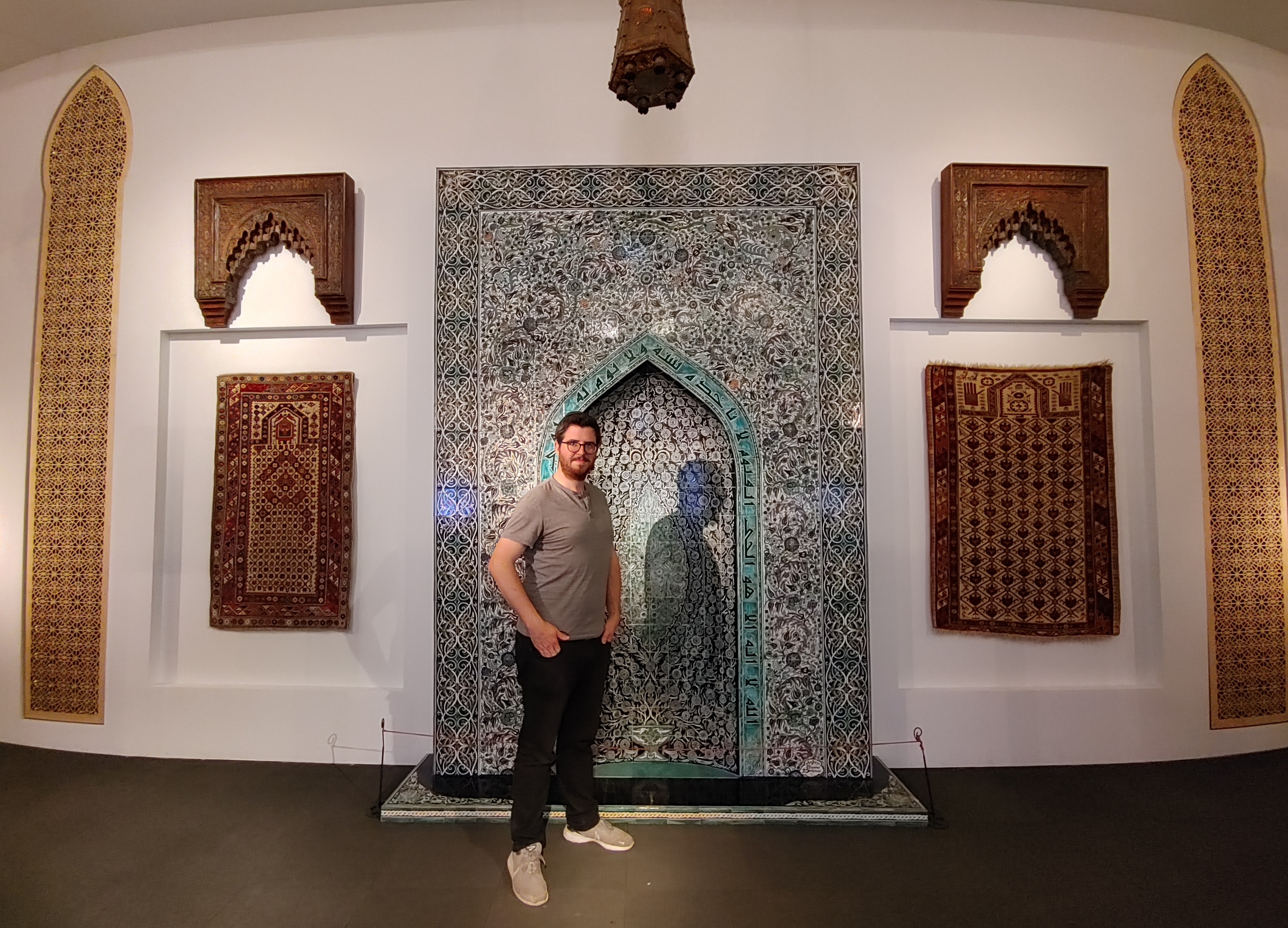 Posing at the mihrab